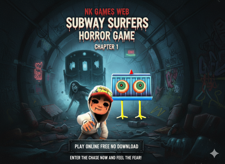 Chilling Subway Surfers horror game image, depicting a thrilling chase through a dark and frightening subway landscape.