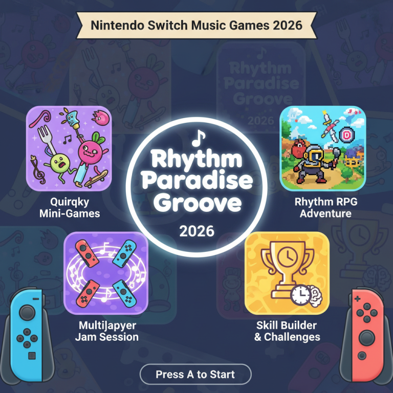 Get Your Groove On: Best Rhythm Games for Nintendo Switch in 2026 featuring Rhythm Paradise Groove – dive into quirky mini-games, rhythm RPG adventures, multiplayer jam sessions, and skill-building challenges designed to sharpen your musical skills and keep the party going!